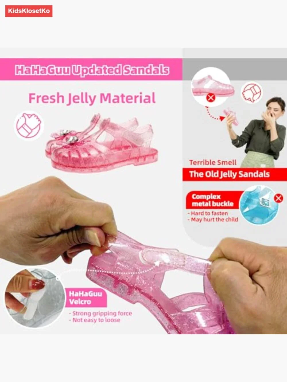 Girls Jelly Princess Sandals Gladiator Fisherman Waterproof Closed Toe Summer